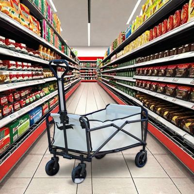 Μεγάλης χωρητικότητας ασημένιο αναδιπλούμενο τροχόσπιτο για κατασκηνώσεις Αλιεία Αγορά φορητό