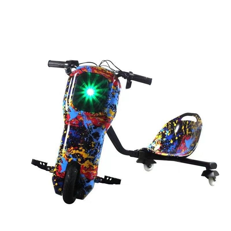 Κουλ Μίνι 36V 3 τροχών Ηλεκτρικό Drifting Scooter με LED φώτα και αλουμινίου κράμα πιρούνι